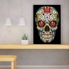 Flower Skull - Full Round Diamond - 30x40cm