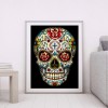 Flower Skull - Full Round Diamond - 30x40cm