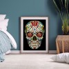 Flower Skull - Full Round Diamond - 30x40cm