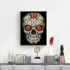 Flower Skull - Full Round Diamond - 30x40cm