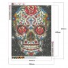 Skull - Full Round Diamond - 40x50cm