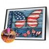 US Flag Butterflies - Full Round Diamond - 40x30cm