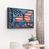 US Flag Butterflies - Full Round Diamond - 40x30cm