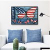 US Flag Butterflies - Full Round Diamond - 40x30cm