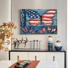 US Flag Butterflies - Full Round Diamond - 40x30cm