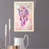 Flower Dream Catcher - Partial Round Diamond - 25x35cm