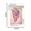 Flower Dream Catcher - Partial Round Diamond - 25x35cm
