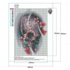 Skull  - Full Round Diamond - 30x40cm