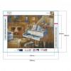 Piano  - Full Round Diamond - 30x40cm