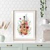 Guitar Flower - Full Round Diamond - 30x40cm