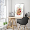 Guitar Flower - Full Round Diamond - 30x40cm