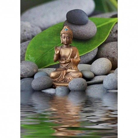 Buddha Statue  - Full Round Diamond - 30x40cm