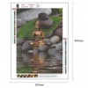 Buddha Statue  - Full Round Diamond - 30x40cm
