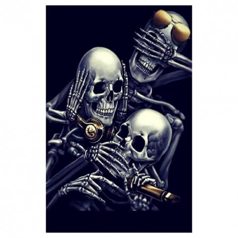 Full Drill Street Style Skull Painting