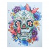 Flowers Skull - Full Round Diamond - 30x25cm