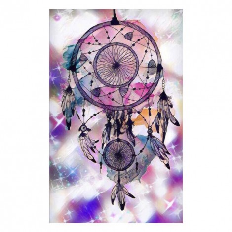 Fantasy Dream Catcher - Partial Round Diamond - 25x35cm