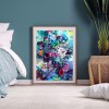 Skull And Flowers - Full Square Diamond - 30*40cm