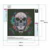 Skull  - Full Round Diamond - 30x30cm