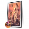 Full Round Drill Mosaic Diamond Painting DIY Feathers 5D Rhinestone Picture