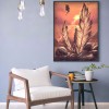 Full Round Drill Mosaic Diamond Painting DIY Feathers 5D Rhinestone Picture