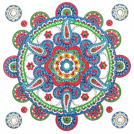 Mandala - Full Round Diamond - 30*30cm