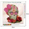 Novelty Skull - Partial Round Diamond - 30x30cm