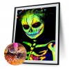 Skull Halloween Partyation  - Full Round Diamond - 30x40cm