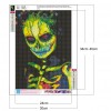 Skull Halloween Partyation  - Full Round Diamond - 30x40cm