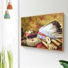 Indian Feather Headdress - Full Round Diamond - 40*30cm