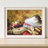 Indian Feather Headdress - Full Round Diamond - 40*30cm