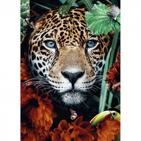 Tiger Head - Full Round Diamond - 30*40cm