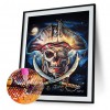 Skeleton Pirate-Round Diamond-30x40CM