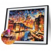 Sunset Street View - Full Round Diamond - 40*30cm