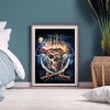 Skeleton Pirate-Round Diamond-30x40CM