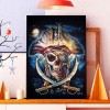 Skeleton Pirate-Round Diamond-30x40CM