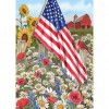 Flower Field Nal Flag Diamond Painting 5D DIY Picture Kit