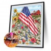 Flower Field Nal Flag Diamond Painting 5D DIY Picture Kit