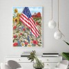 Flower Field Nal Flag Diamond Painting 5D DIY Picture Kit