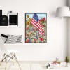 Flower Field Nal Flag Diamond Painting 5D DIY Picture Kit