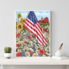 Flower Field Nal Flag Diamond Painting 5D DIY Picture Kit