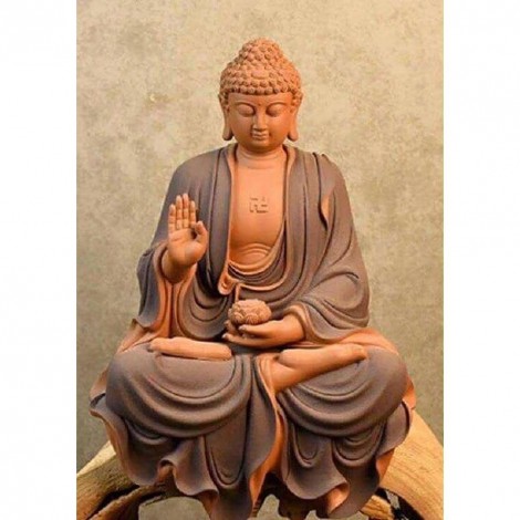Buddha Statue  - Full Round Diamond - 30x40cm