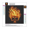 Flaming Skull  - Full Diamond Painting - 30x30cm