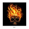 Flaming Skull  - Full Diamond Painting - 30x30cm