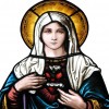 Sacred Heart Of The Virgin - Full Round Diamond - 45*45cm