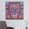 Flower Skull - Special Shaped Diamond - 25x25cm
