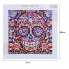 Flower Skull - Special Shaped Diamond - 25x25cm