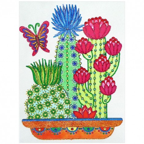 Cactus - Special Shaped Diamond - 30x40cm