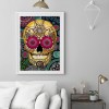 Flower Skull - Full Round Diamond - 30x40cm