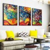 3 Panels Colorful Tree - Full Round Diamond - 95x45cm
