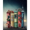 Abstract Book Cabin - Full Round Diamond - 30x40cm